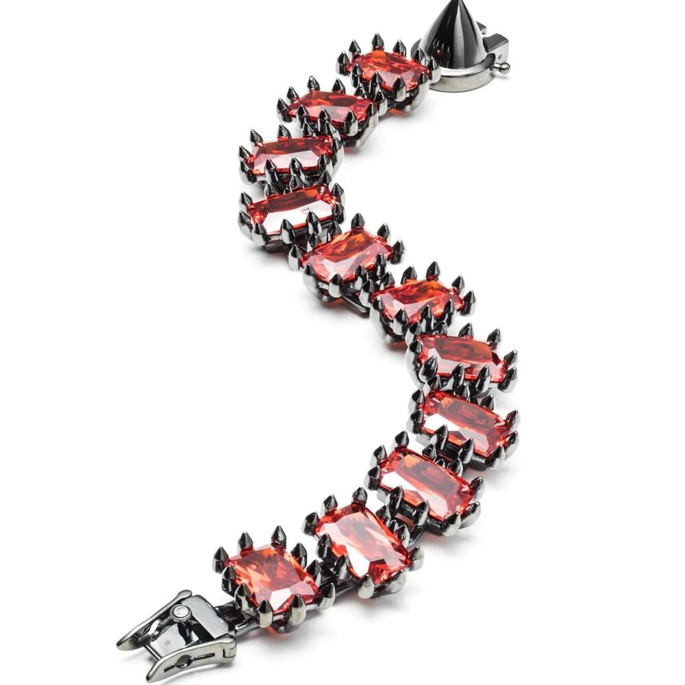 Eddie Borgo Red Crystal Spike Bracelet